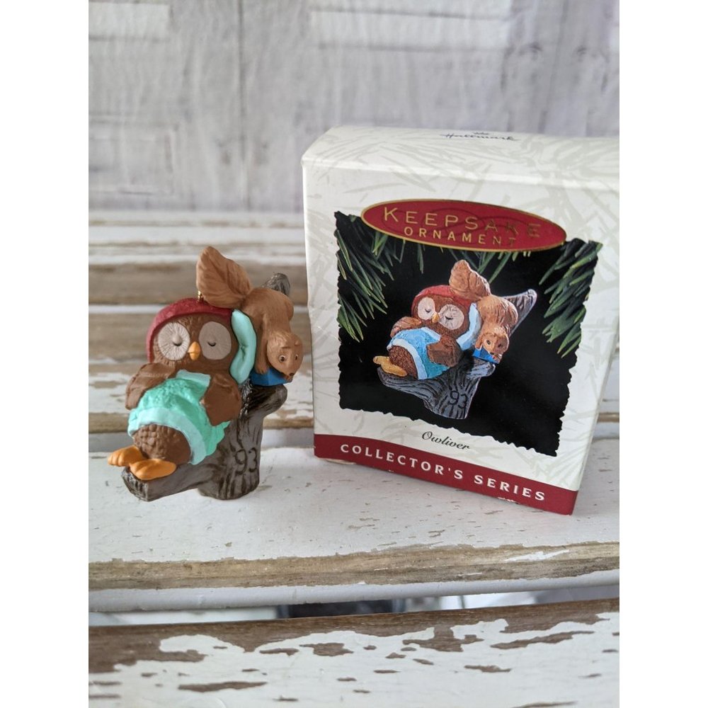 Hallmark owliver owl 1993 ornament second new
